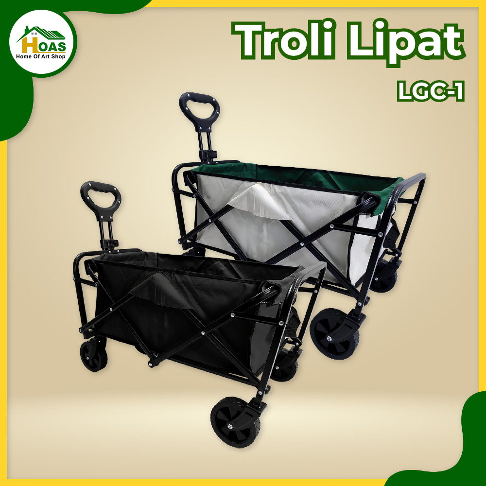 Hoas Official Shop Troly Camping Wagon Keranjang Lipat Keranjang Belanja Keranjang Pantai dengan Ker