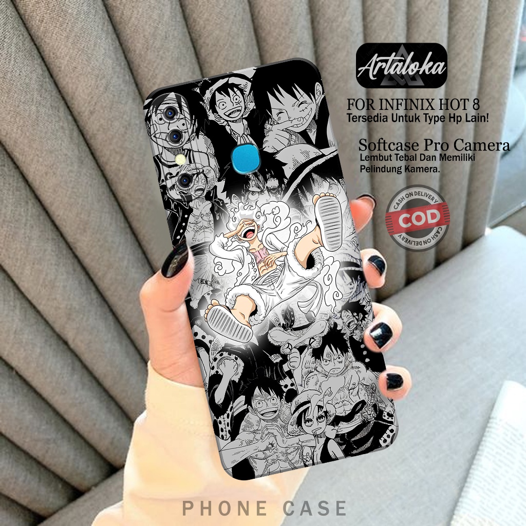 Softcase Hp Infinix Hot 8 Fashion Case Anime Case Infinix Hot 8 Silikon TPU Pro Camera Casing Infini