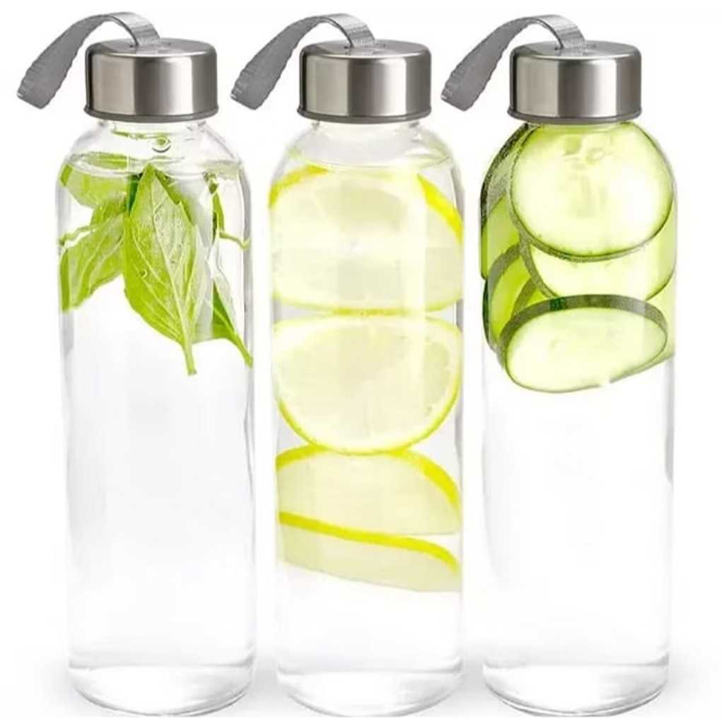 BOTOL MINUM KACA BENING 420 ML