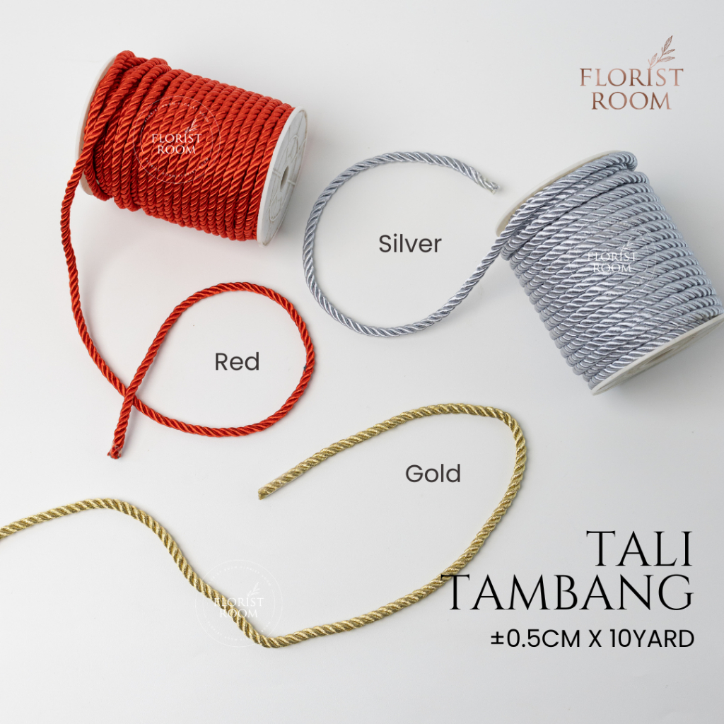 

Tali Tambang ±10yard - Ribbon - Christmas Rope - Tali Natal