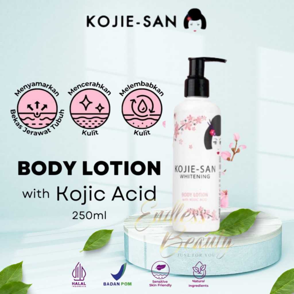 [BPOM] Kojie-San Body Lotion Kojic Acid/Handbody/Perawatan Kulit 250ml