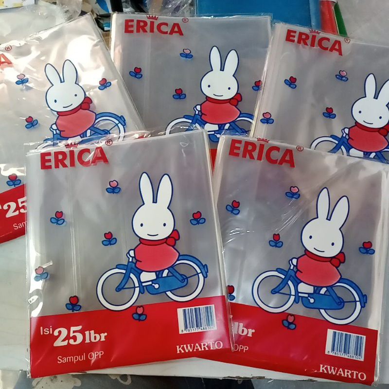 

sampul plastik buku tulis ukuran kwarto isi 25 lembar merk erica