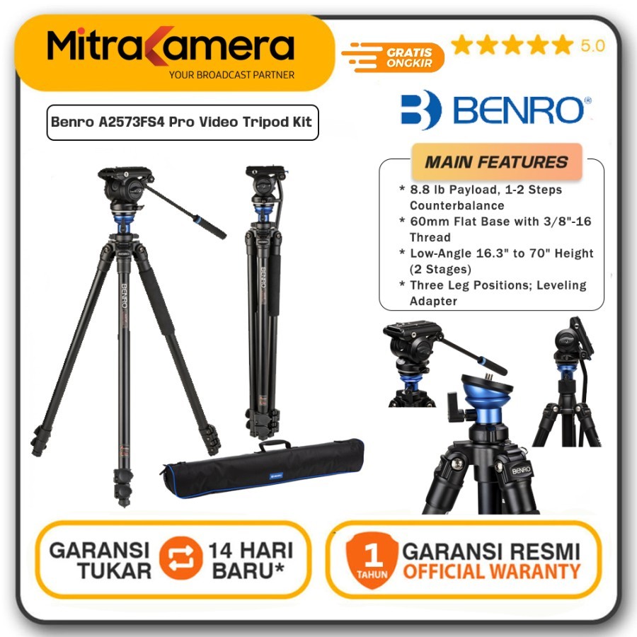 Benro A2573FS4 Pro Video Tripod Kit