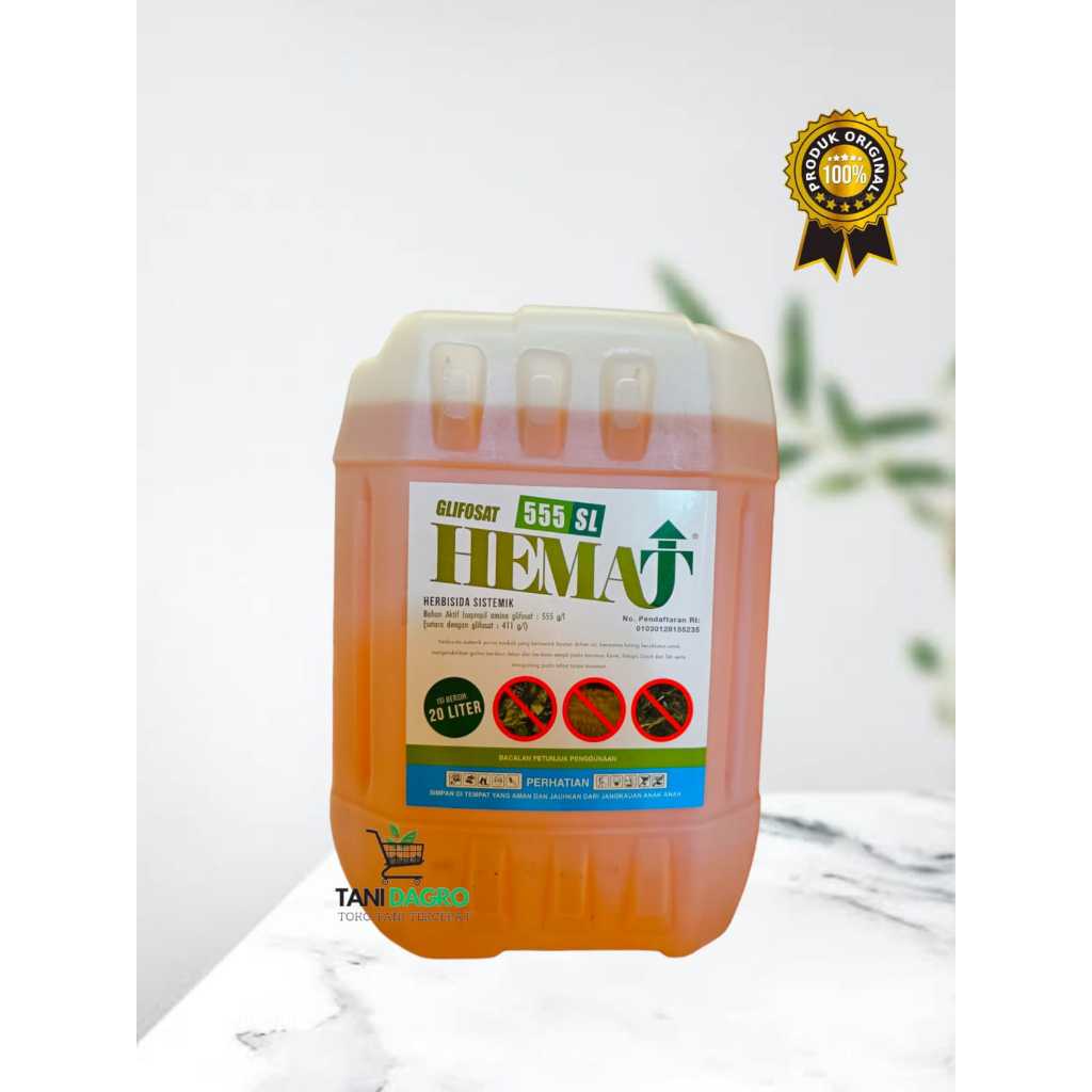 Herbisida HEMAT 555 SL @20 Liter - Herbisida Sistemik IPA Glisofat 555 g/l Pembasmi Rumput Liar SAMP