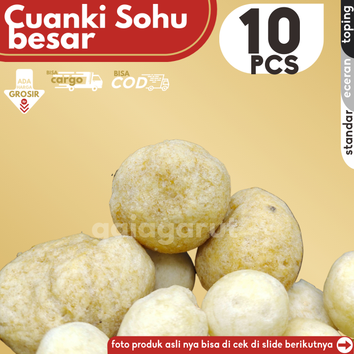 

SOHU BESAR 10pcs (Cuanki Bulat Kering) Pelengkap Baso Aci Seblak by GG (Bisa COD/Grosir/Kargo)