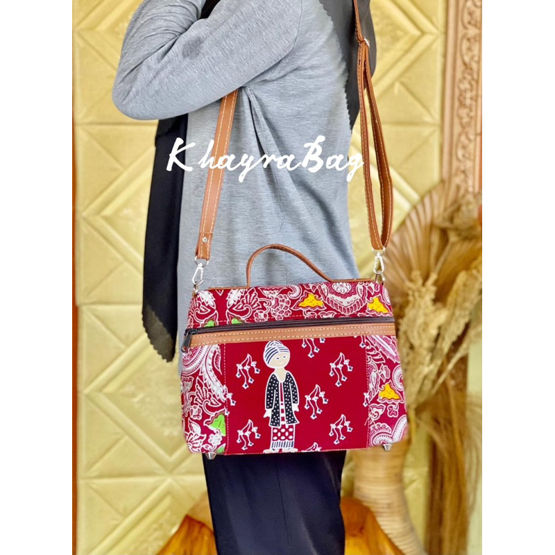 Tas batik kombinasi Bu Tejo & Denok rit depan