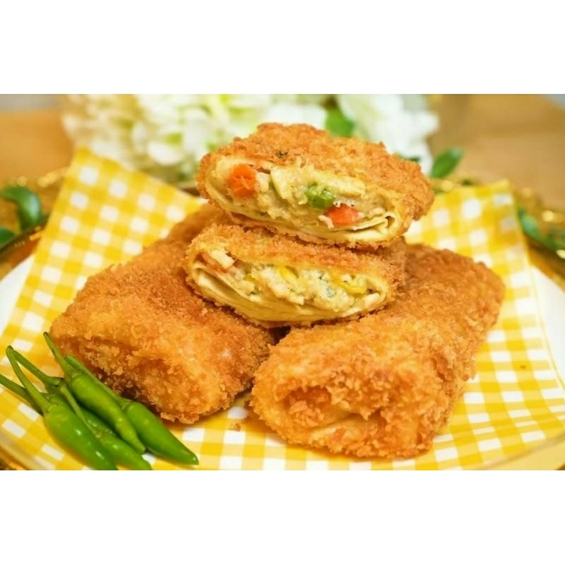 

risoles roqut siap santap isi 4 pcs super jumbo super kenyang