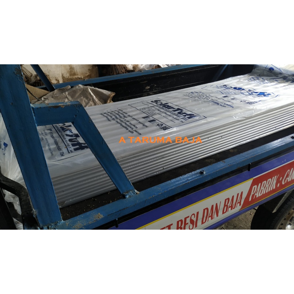 (BUKAN DIKIRIM KURIR SHOPEE), Solartuff Gelombang Trimdek, Clear bening, Premium Polycarbonate Corru