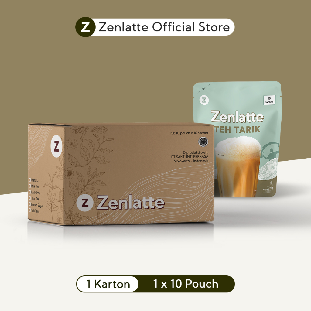 

Zenlatte Teh Tarik Pouch - 1 Karton | Teh Tarik Powder | Bubuk Teh Tarik