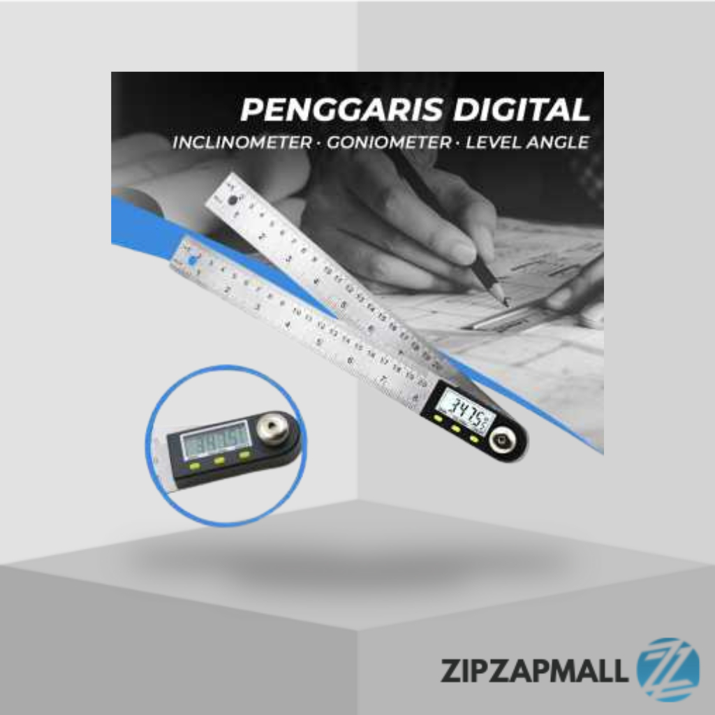 Penggaris Digital Inclinometer Goniometer Level Angle 20cm / Penggaris Siku Tukang Kayu Keramik Besi