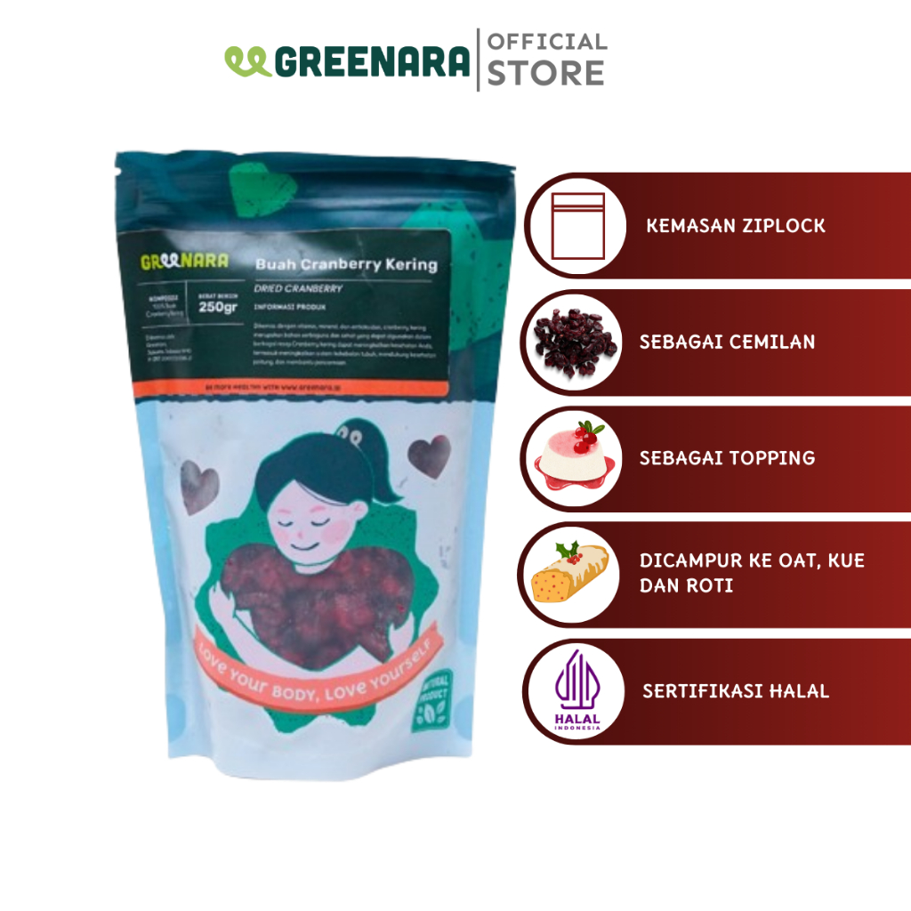 

Greenara - Cranberry Kering 250gr / Dried Cranberry