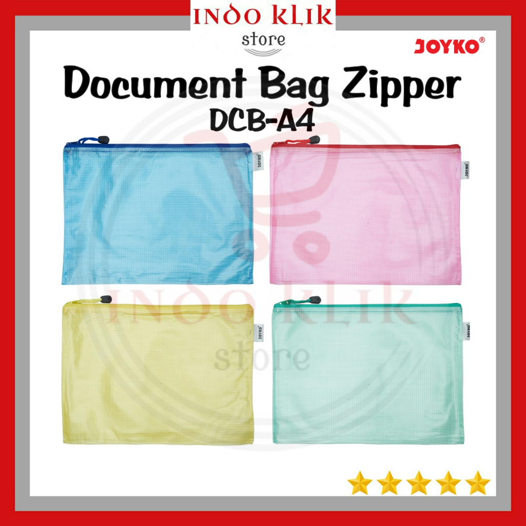 

Document Bag Zipper Joyko DCB 33 Ukuran A4 / Tas Dokumen Seleting Plastik DCB-33 Kertas HVS