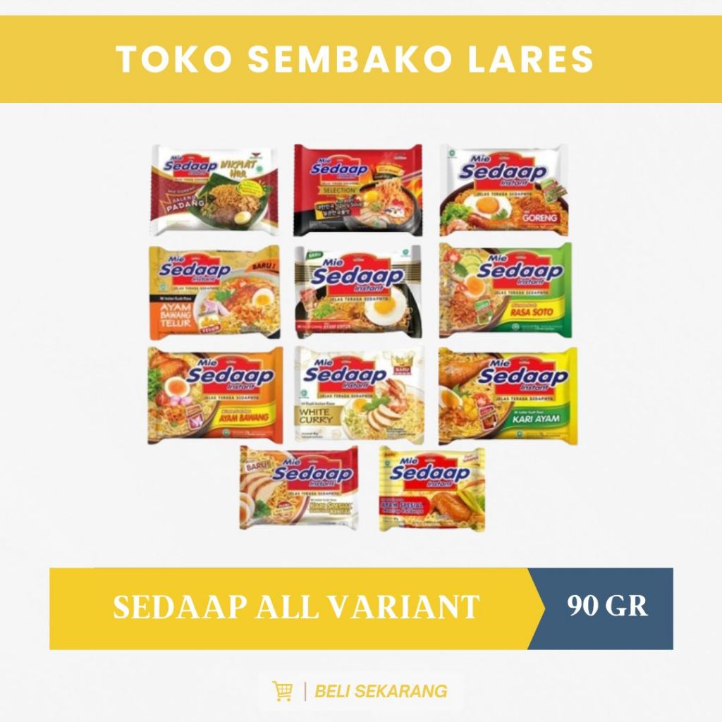 

Sedaap Goreng / Kuah All Varian Mie Instan Ecer 90 g