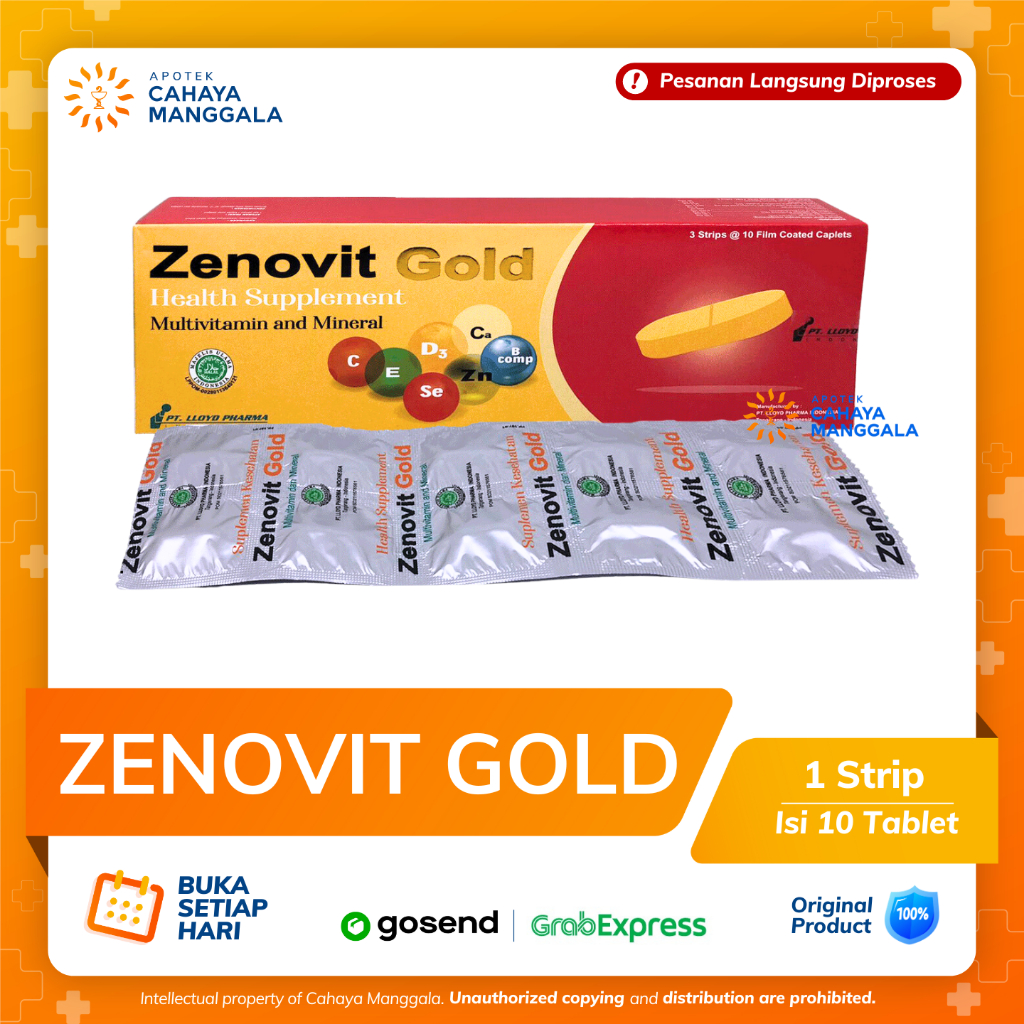 ZENOVIT GOLD MULTIVITAMIN PER STRIP 10 TABLET