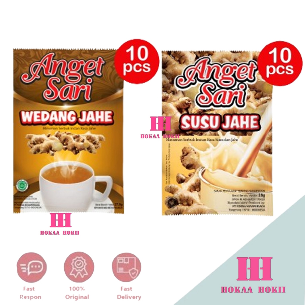 

Anget Sari Susu Jahe Wedang Jahe 1 Renceng 10 Sachet