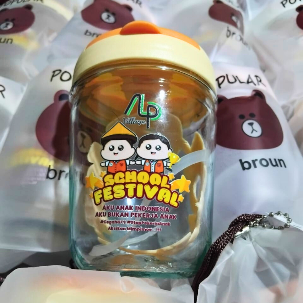 SOUVENIR BOTOL + SEDOTAN CUSTOM/ SOUVENIR ULANG TAHUN/ PERPISAHAN BOTOL CUSTOM