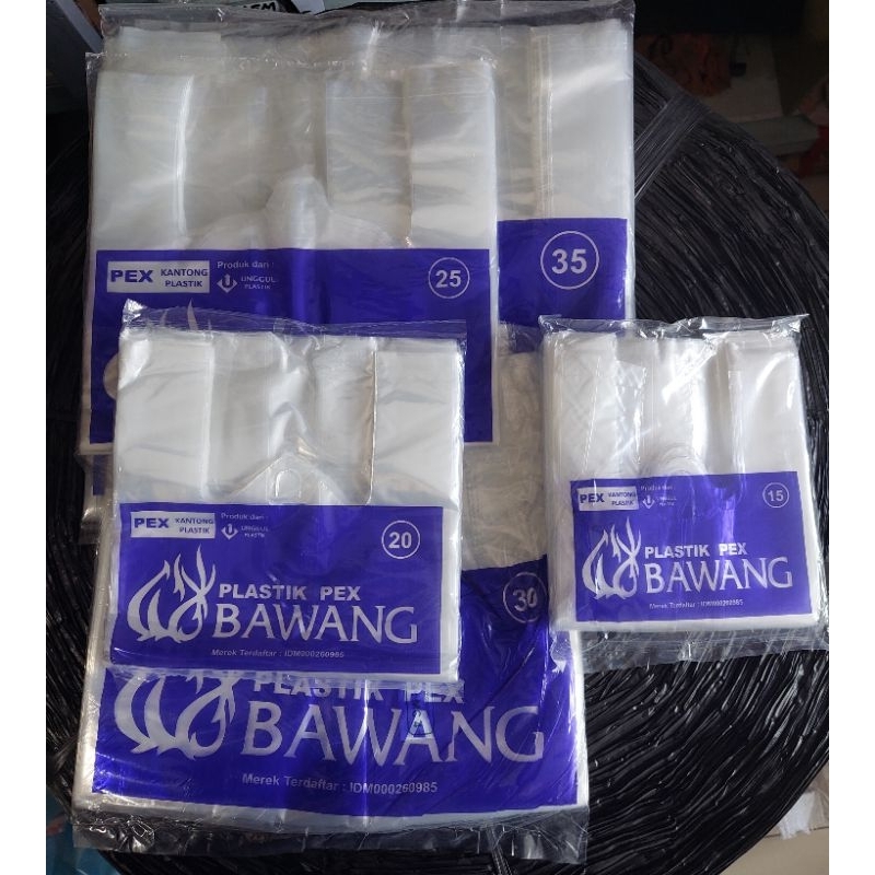 Kantongan Kresek Bening PEX Bawang ukuran 15 20 25 30 35
