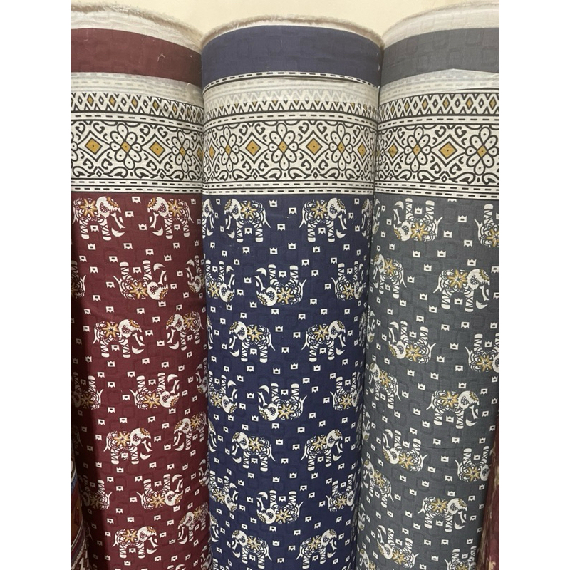 kain katun songket motif etnik kain motif gajah tailand