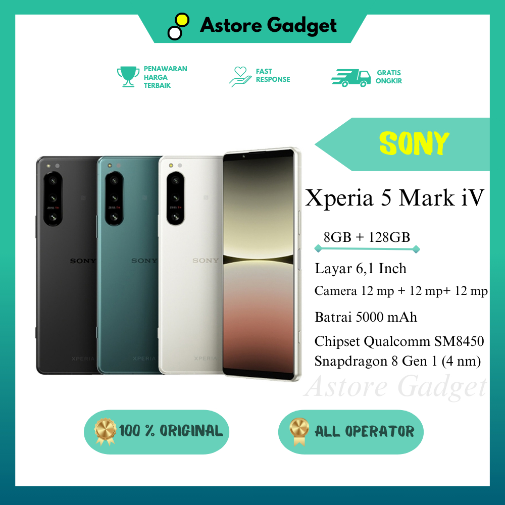 SONY XPERIA 5 Mark iV 5G 8GB 128GB MULUS ORIGNAL - FULLSET - SONY