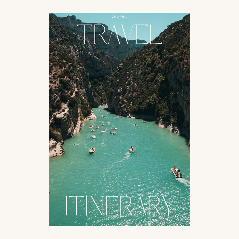 Canva Digital Template - Travel Itinerary Template