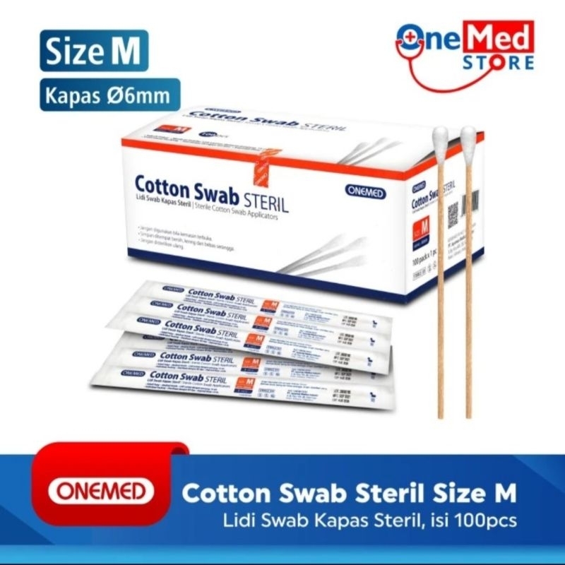 Cotton Swab M Medium Onemed  , Kapas Lidi , Lidi Kapas
