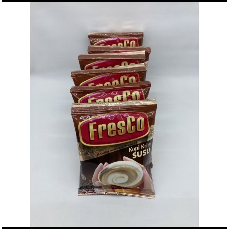 

( 1 renceng isi 10 ) Kopi Fresco Kopi Susu 27gr isi 10 sachet