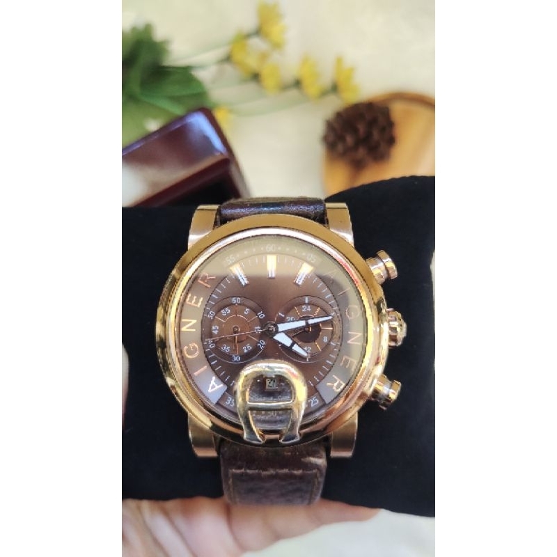 Jam Tangan Pria Aigner Bari A37500 Original Cronograph Aktif PRELOVED