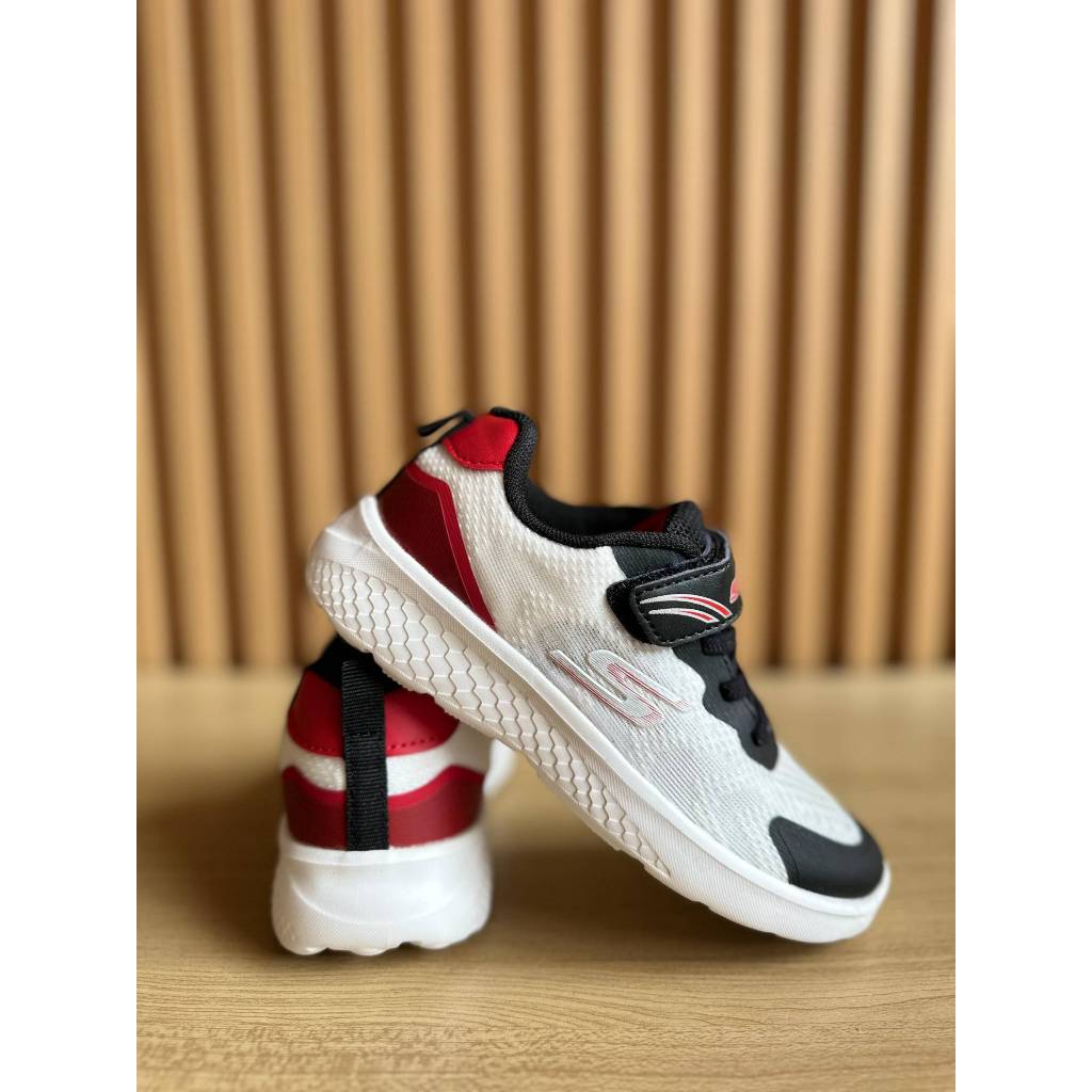 SEPATU ANAK SKECHERS GO RUN PREMIUM ANAK LAKI-LAKI PEREMPUAN PUTIH MERAH