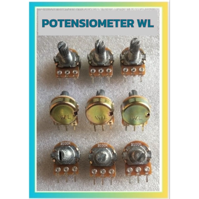 Potensio Potensiometer WH148 (mur + ring) B1K B2K B5K B10K B20K B50K B100K B250K B500K B1M W.L WL