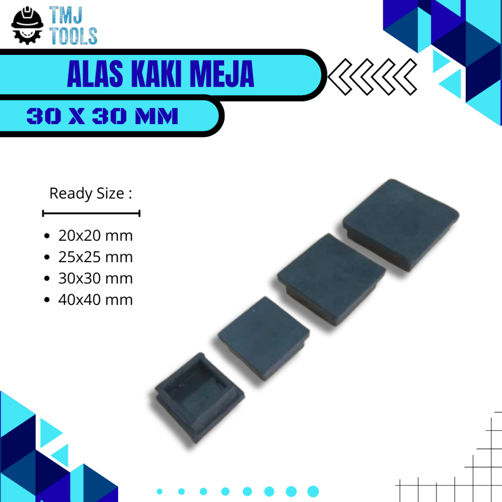 Penutup Kaki Meja Kursi Kotak 25 X 25 Mm Alas Kaki Meja Holo Hollow Galvanis Besi Sepatu Pipa