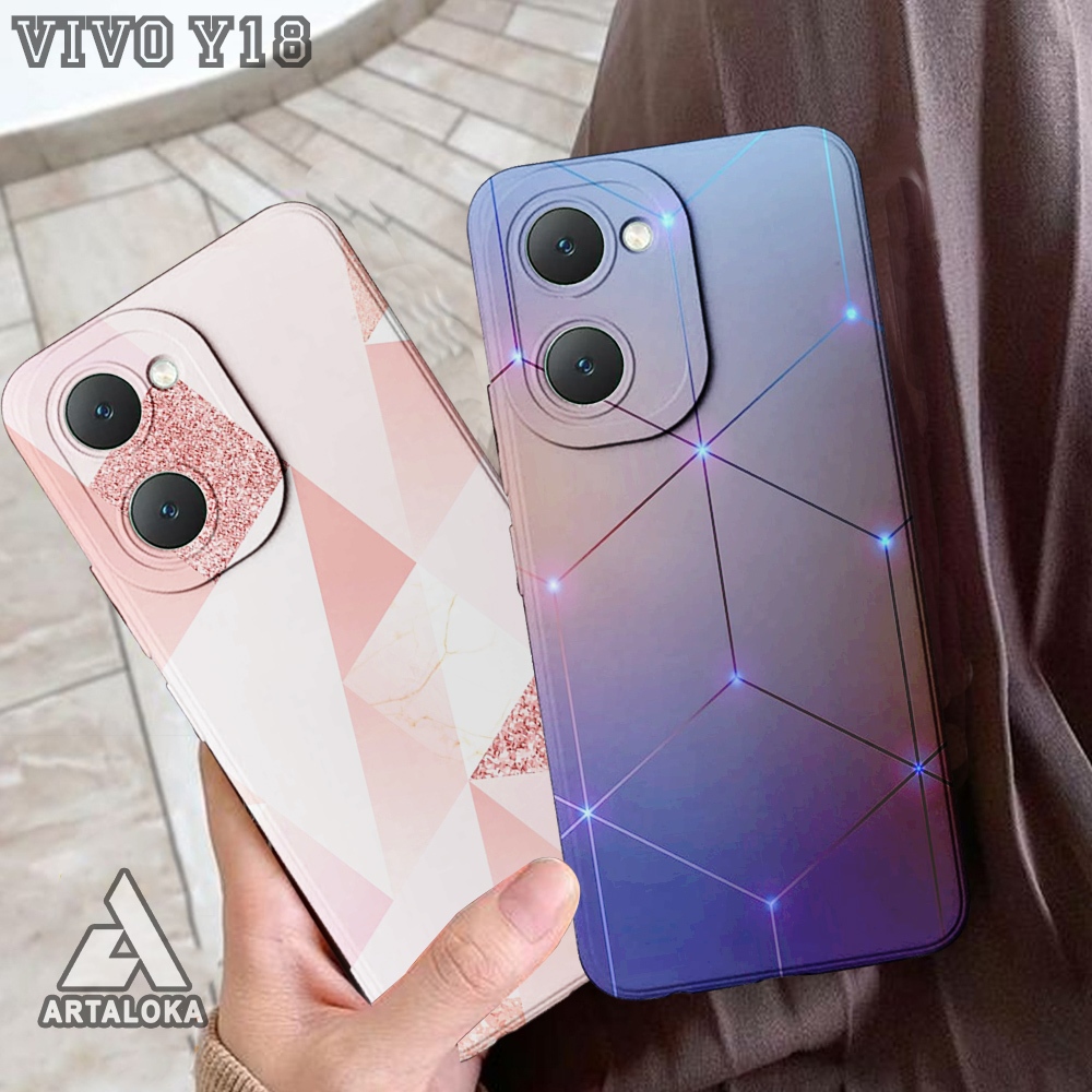 Softcase Hp VIVO Y18 2024/Y03/Y12/Y12S/Y28/Y21S/Y33S  Motif Abstrak Hits Trendy Kekinian - Case Hp -