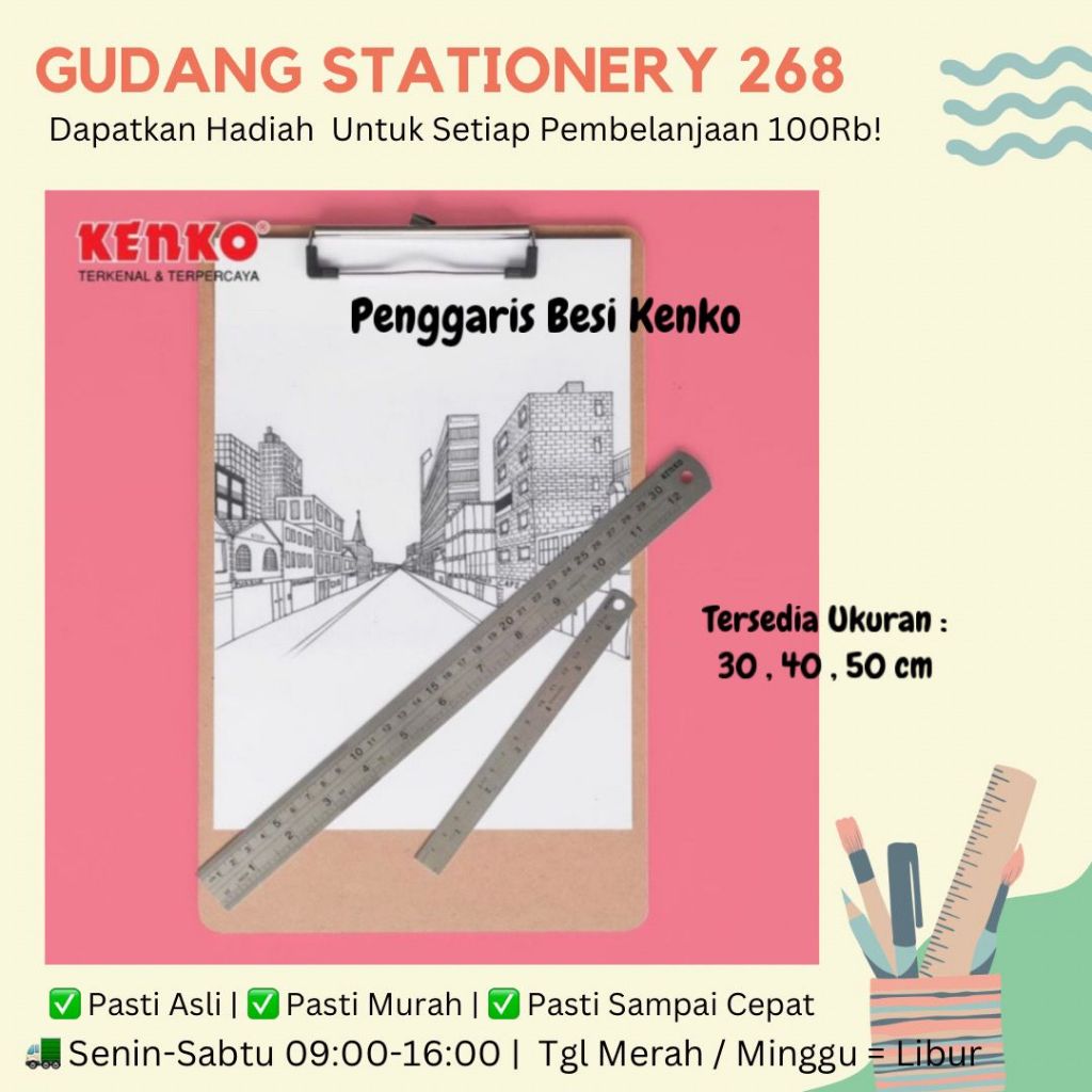 

Penggaris Besi Kenko 30cm 40cm 50cm / Kenko Penggaris Besi / Kenko Penggaris Stainless 30cm 40cm 50cm