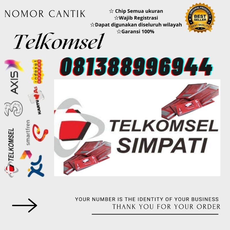 Simpati Kartu Perdana Nomor Cantik Telkomsel Sakti Combo 8899