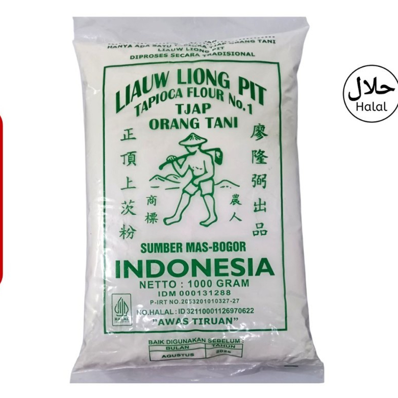 

Tepung Tapioka Sagu Tani Liauw Liong Pit Cap Orang Tani - TapiokaTani 1000grm