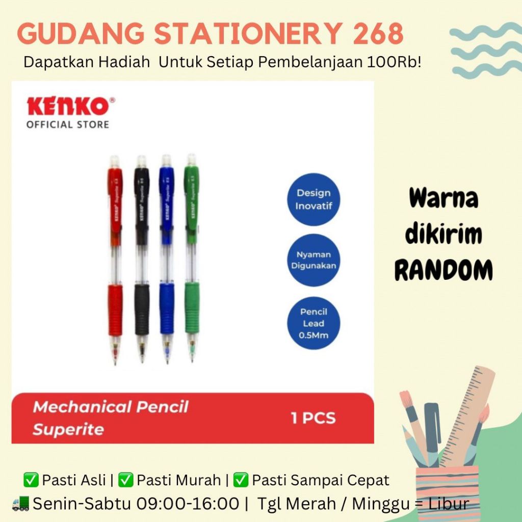 

Pencil Mechanical Kenko Superite / Pensil Mekanik Kenko Superite