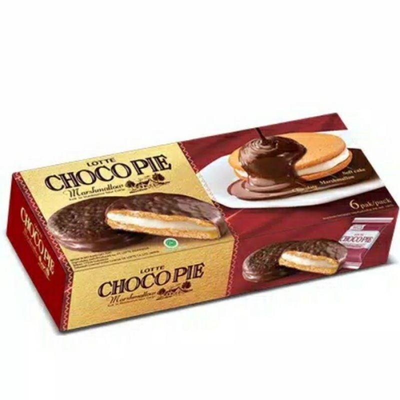 

Lotte Chocopie Marshmallow Soft Cake - Netto 168 gr x 6 pack