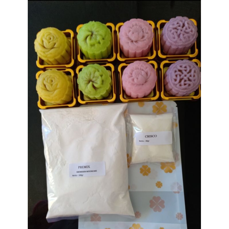 

Premix Snowskin kue bulan kulit salju termasuk cara buat