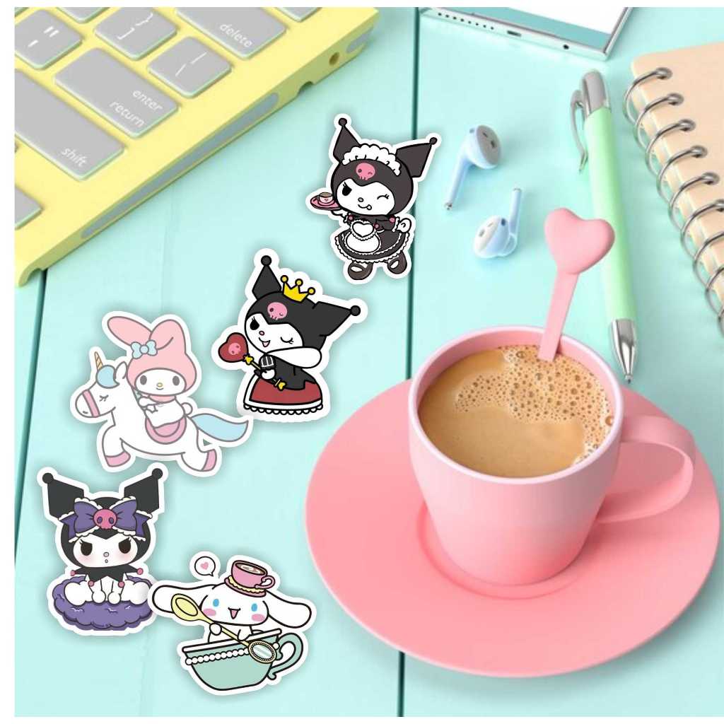 

Stiker Satuan Ecer / Sticker Lucu Waterproof / Hello Kitty / Kuromi / Cinnamoroll Sanrio / My Melody / Buku / Botol / Helm / Notebook