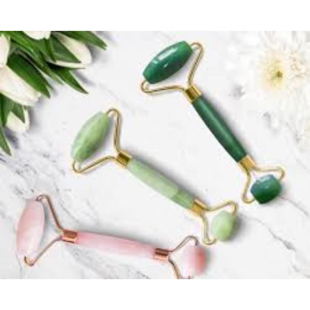 Alat Pijat Muka Wajah Jade Roller Massager Facial Message Batu Roller Giok Stone