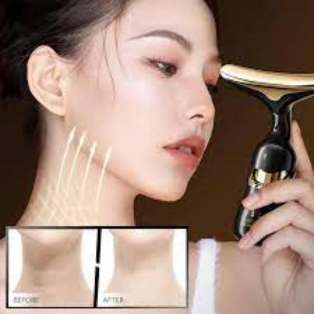Alat Pengencang Kulit Wajah dan Leher Alat Pijat Wajah Neck Eye Face Massager Seterika Wajah