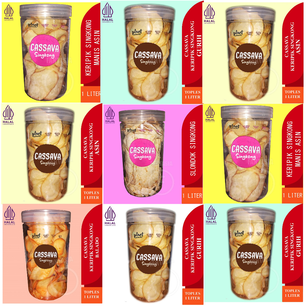 

ANEKA CASSAVA SINGKONG KERIPIK KRISPY HOME MADE FRESH PLASTIK PACK FANTASIA