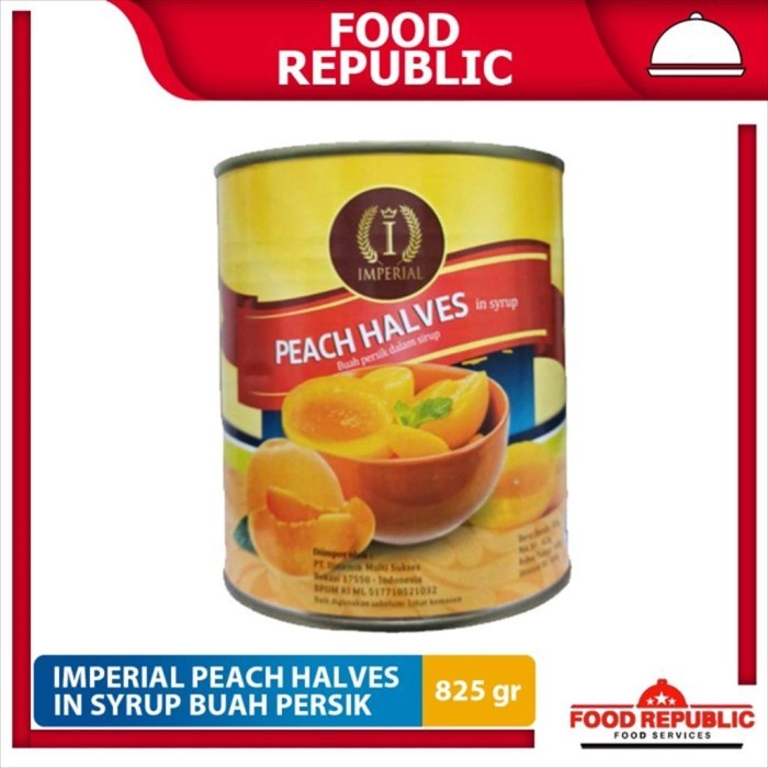 

Imperial Peach Halves In Syrup 825 gr Buah Persik Dalam Sirup Halal