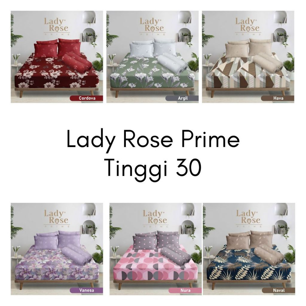 Sprei Lady Rose Prime King 180x200 Tinggi 30