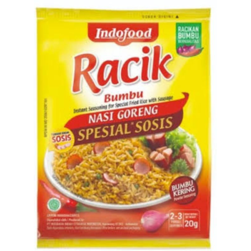 

Indofood Racik Nasi Goreng Spesial Sosis 20gr
