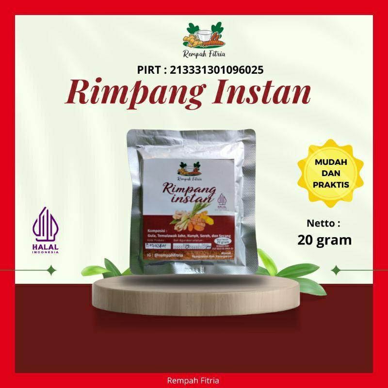 

Minuman Jamu Rimpang Rempah Instan Rempah Fitria 20 gram