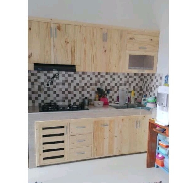 kitchen set atas minimal #permiter kayu jati belanda