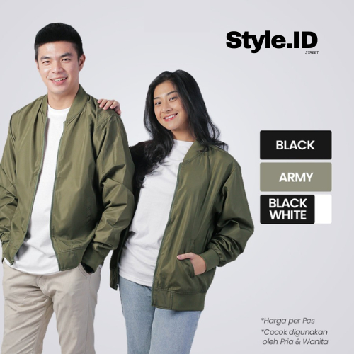 mall inline badgeJaket Pria Bomber Original Hitam Black Jacket Parasut Windbreaker Riding Touring An