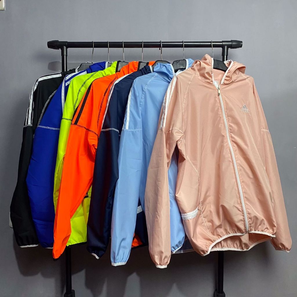 Jaket Running Parasut Adidas Jaket Olahraga Pria/ Wanita