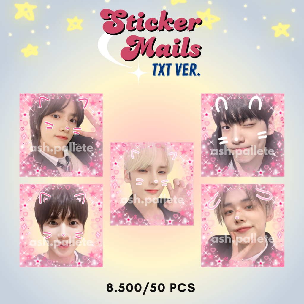 

[50 PCS] TXT STIKER MAIL / LOVE MAIL DECO STICKER FREEBIES PAKET KPOP UKURAN 4X4