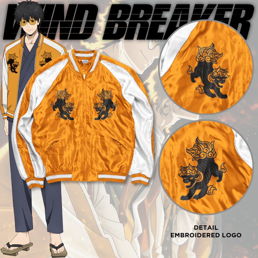 Jaket Shisitoren Choji Tomiyama Jo Togame Kota Sako Anime Wind Breaker